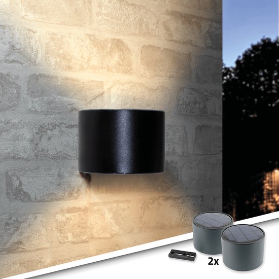 QAZQA wandlamp up down Otan 2-lichts 40W G9 zwart metaal