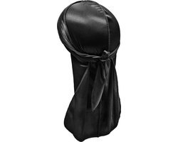 Durag / Du-rag / Do-rag AfricanFabs® / Bandana Silky - Unisex - Zwart