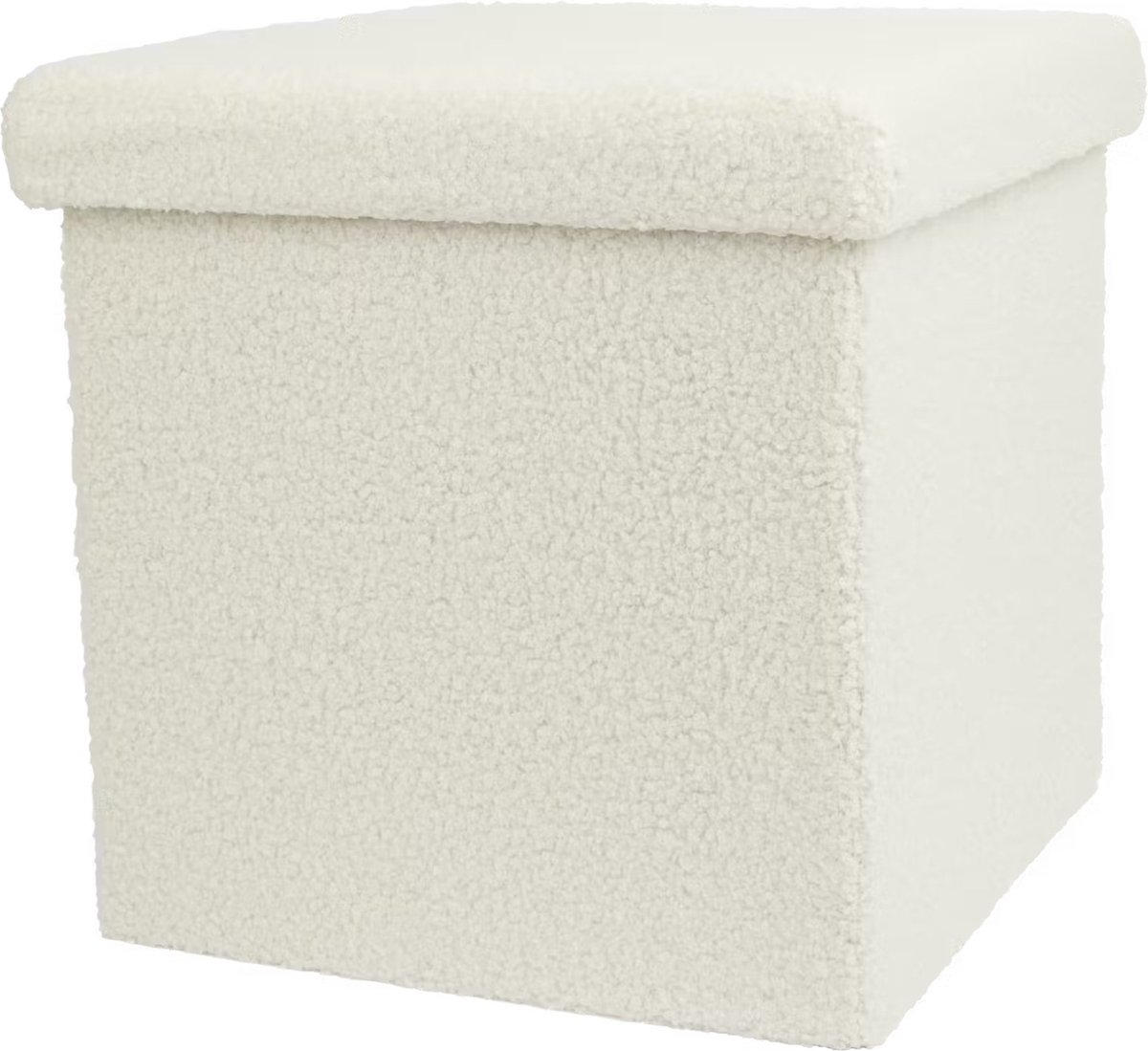 Teddy Opvouwbare Opbergpoef Zwart poef met o 38 x 38 x 38 cm