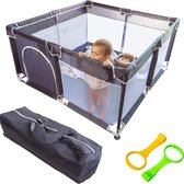 Nifkos Grondbox Baby - grijs - Speelbox - Baby Playpen - Kruipbox voor Baby - Grondbox Kruipbox - Veilige Speelomgeving - Speelbox - Baby box