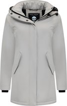Dames Winterjassen Volwassenen - Lange Winterjas Dames met Capuchon - Dames Winterjas Parka - Slim Fit ( Getailleerd ) - 0681 - Beige