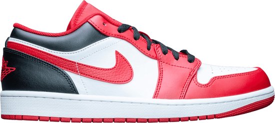 Nike Air Jordan 1 Low "BULLS" White Gym Red Black Maat 44