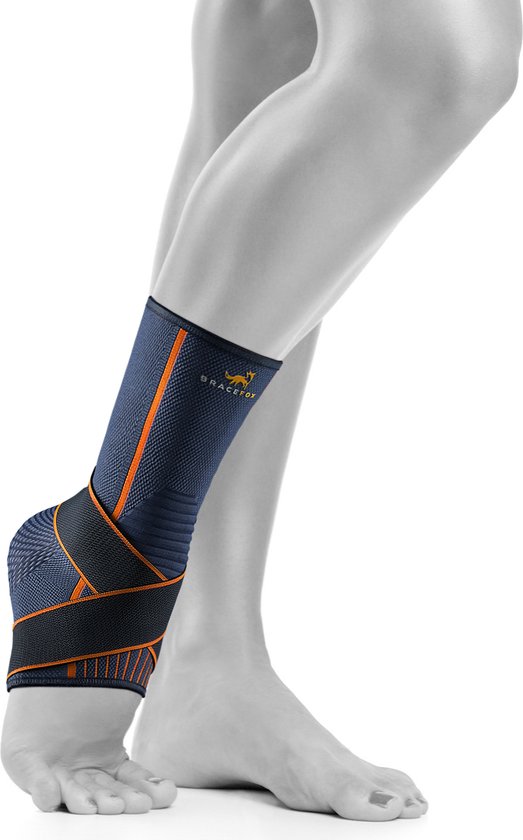 Foto: Bracefox talolock premium enkelbrace enkelbandage maat m schoenmaat 39 41 verstelbaar met straps klittenband geschikt voor links of rechts comfortabel in schoen voor sport dagelijks gebruik dames heren