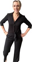 Iz naiz jumpsuit zwart met flair pijp Maat M