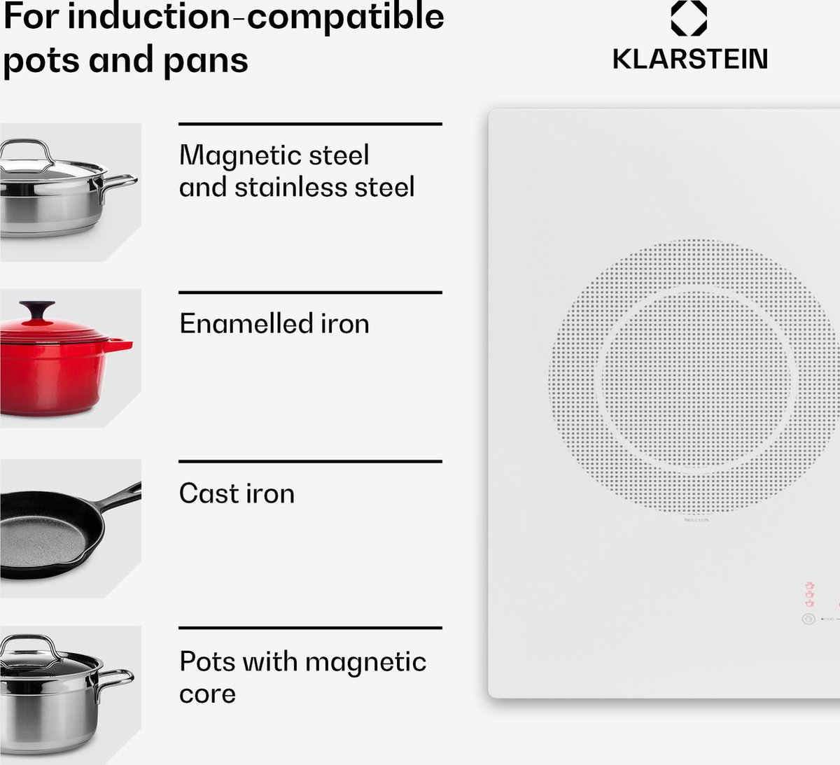 Klarstein 5-Pits Inductiekookplaat, 90 Cm Glaskeramische Inductiekookplaat Met 5 Kookzones, 11600W Inductiekookplaat, Kookplaat Met Touchbediening En Oververhittingsbeveiliging, Efficiënte Glaskeramische Kookplaat
