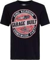 King Kerosin Heren Tshirt -L- Garage Built Zwart
