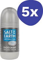 Salt of the Earth Hervulbare Roll-on Deodorant - Vetiver & Citrus (5x 75ml)