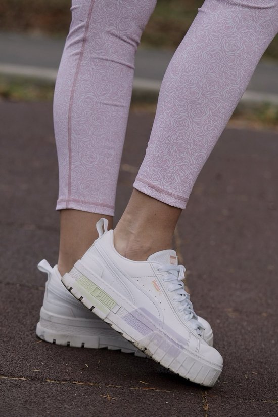 Ducksday - Sportlegging voor dames - Sportbroek - Stretch materiaal - Yoga en Fitness - Rosie - Roze - maat M