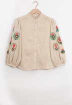 Sissy-Boy - Witte blouse met pofmouwen en embroidery details