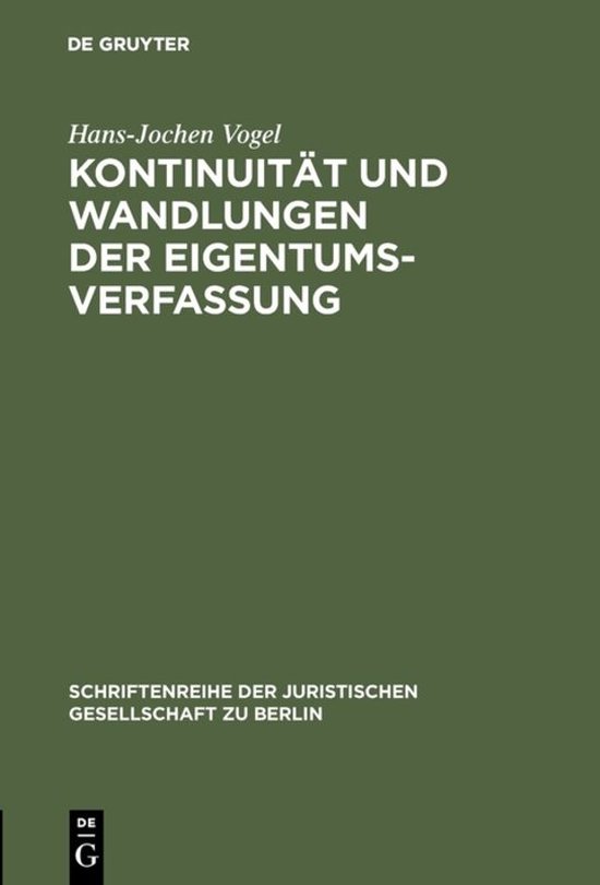 Schriftenreihe der Juristischen Gesellschaft zu Berlin51- Ko ... - cover