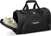 Sporttas en reistas voor heren en dames - Gymtas met schoenenvak en natvak - Ideaal voor sport, fitness en reizen, zwart, lichtgewicht, sporttas