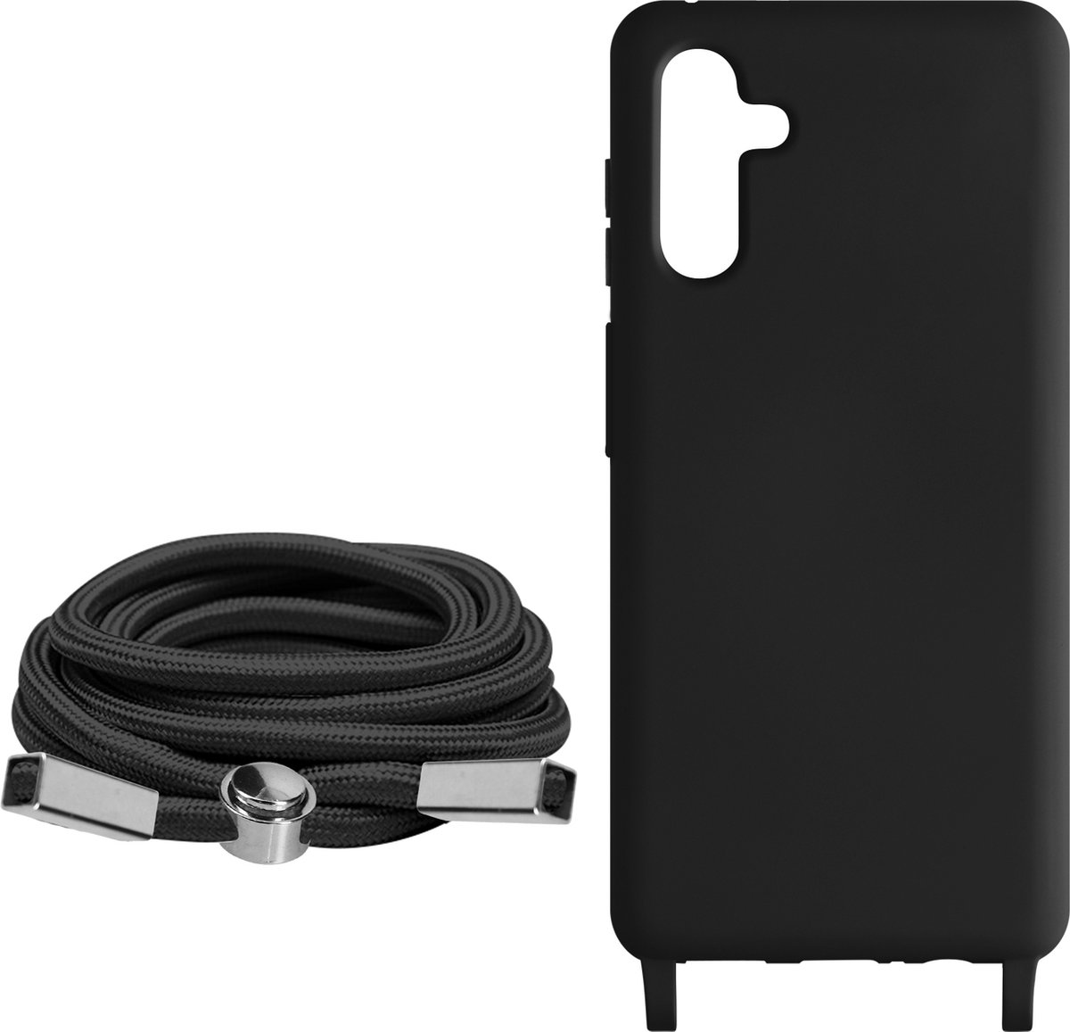 Koordhoes Geschikt voor Samsung Galaxy A34 5G Semi-rigide Nekkoord 80cm Zwart