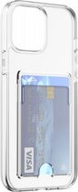 Bigben Connected, Hybride Geschikt voor Apple iPhone 14 Pro Max-hoesje met ingebouwde kaarthouder, Transparant