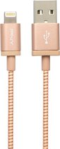 PNY, USB A/Lightning MFI 2.4A oplaad- en synchronisatiekabel 1,2m, Roze