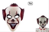 Masker Evil clown - PVC - Horror spooktocht griezel Pennywise creepy Halloween
