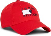 Tommy Hilfiger Flag Logo Cap - maat One size - fierce red