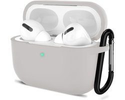 Shieldcase Case - beschermhoes geschikt voor Airpods Pro / 2 Pro silicone case - case geschikt voor Airpods Pro / Pro 2 hoesje - optimale bescherming - grijs