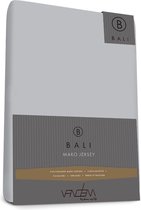 Bali - Van Dem - Mako Jersey - Topper Hoeslaken - 120 x 210 cm - zilvergrij