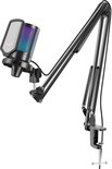 Fifine A6T USB microfoon met boom arm en popfilter.