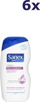 6x Sanex Douchegel - 500ml - biomeprotect dermo pro hydrate zeer droge huid