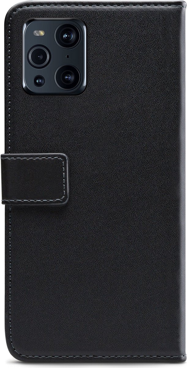 Oppo Find X3 Pro Bookcase hoesje - Mobilize - Effen Zwart - Kunstleer