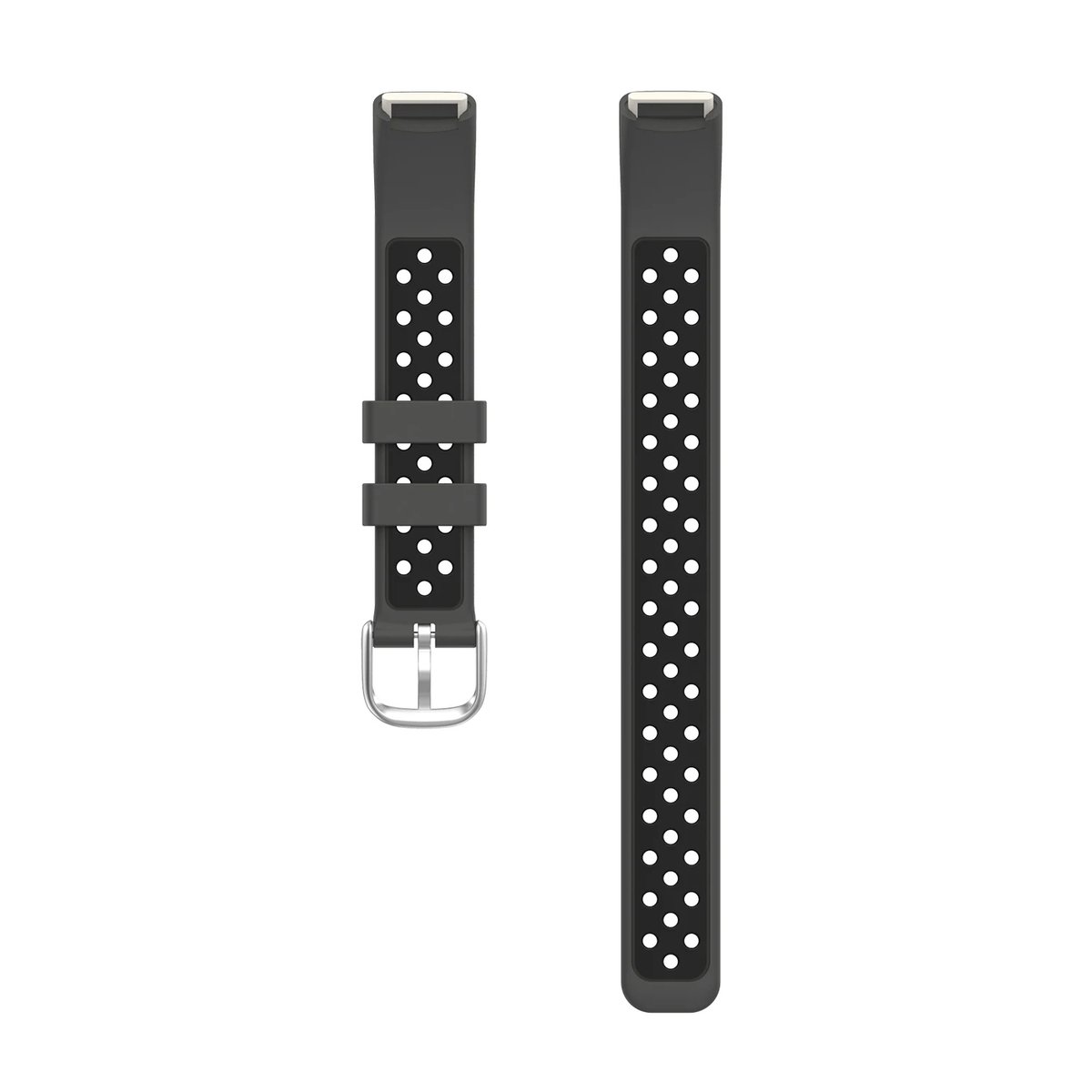 DrPhone IMotion - Horlogebandje - Geschikt voor Fitbit Luxe - siliconen - Gespsluiting - Water-Zweet Bestendig - Zwart