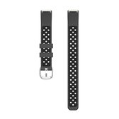 DrPhone IMotion - Horlogebandje - Geschikt voor Fitbit Luxe - siliconen - Gespsluiting - Water/Zweet Bestendig - Zwart