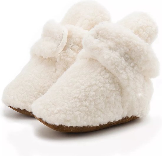 Elastische leren babyschoentjes in soepel leer - goud, Schoenen
