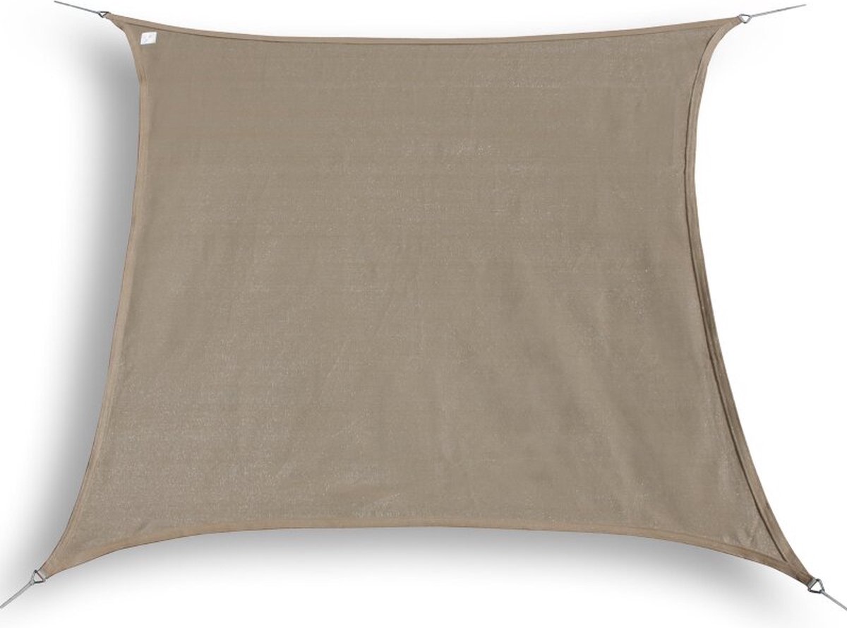 Hanse Schaduwdoek Waterdoorlatend Vierkant 4.5x4.5 m Zonnedoek Taupe