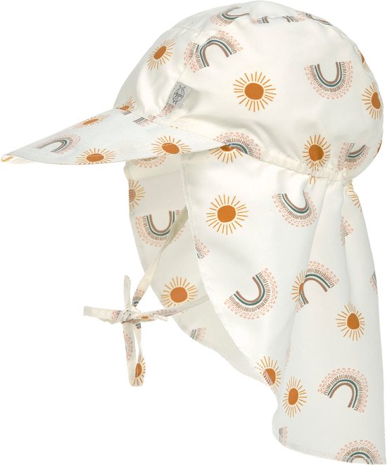 Lässig Splash & Fun Sun Protection Flapper Hat Chapeau de soleil avec protection du cou extra longue Rainbow nature, 19-36 mois Taille 50/51
