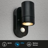 BRILONER - Applique LED - 3789015 - Détecteur de mouvement - IP54 - Ampoule interchangeable - Durée d'éclairage de 30 secondes - 15 x 7 x 9,5 cm - Noir