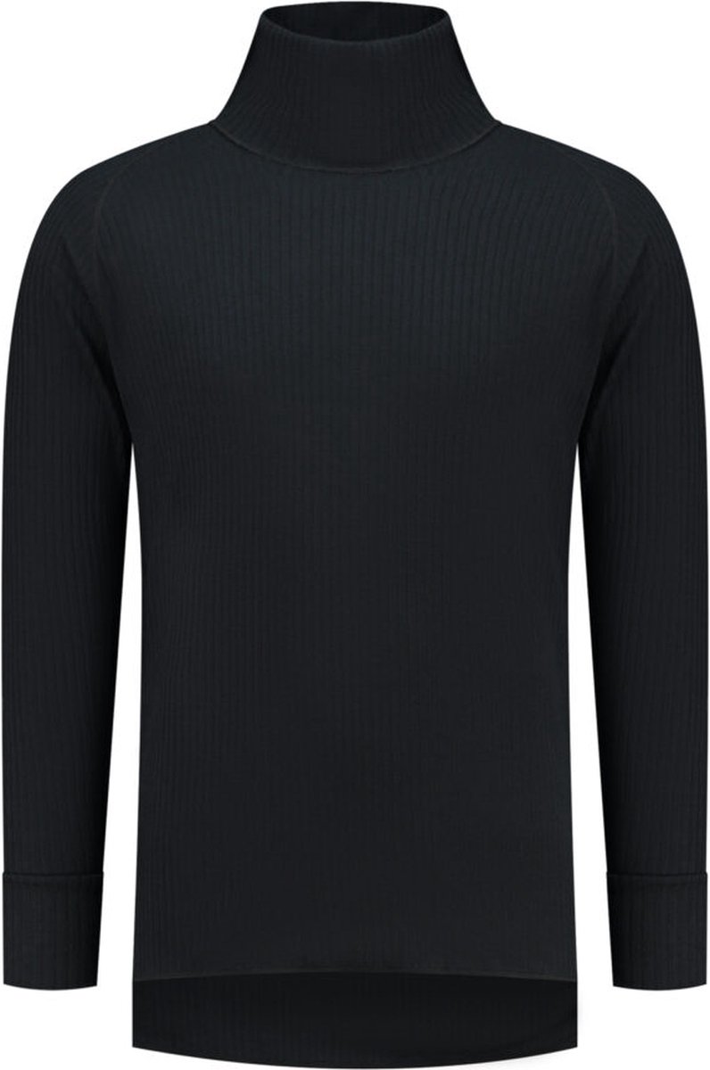 JS Thermoshirt lange mouw met col - Zwart - Maat 3XL