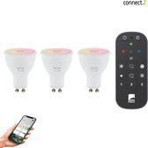EGLO connect.z Smart Starterspakket - 3x GU10 RGB LED lampen - Afstandsbediening - Zigbee