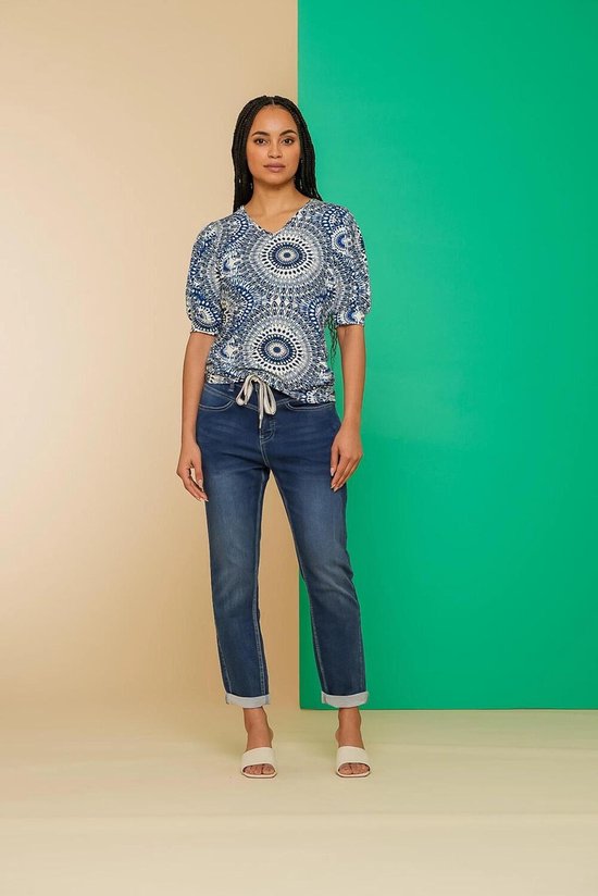 Geisha Jeans Jeans Jog Ropebelt 41027 10 Stonewash Denim Dames Maat S bol