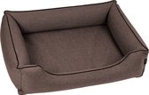 Mestizo - Hondenbed - 80x60 cm - Bruin met zwarte bies