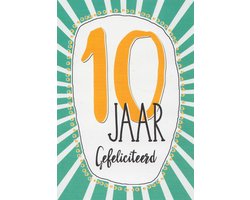 Verjaardagskaart 10 Jaar - Wenskaart Verjaardag - Kaart 10 Jaar