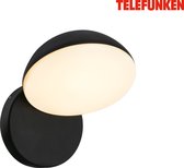 TELEFUNKEN - LED wandlamp - 323205TF - IP54 - Warm wit licht - 1000 lumen - Ontstekingsbestendig voor lange levensduur - 15 x 16 x 18 cm - Zwart
