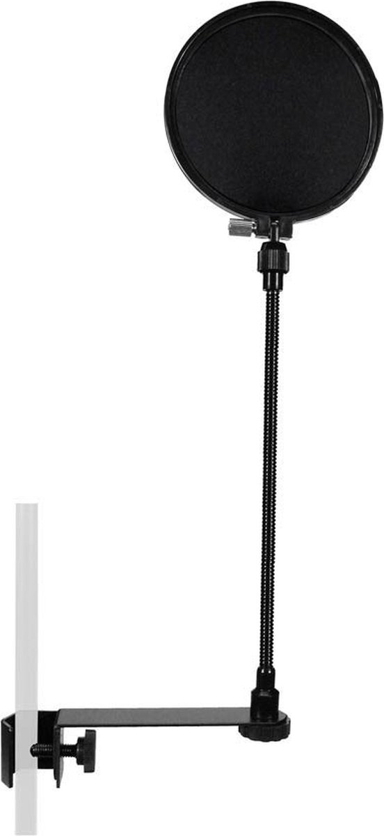 Popfilter - Gatt Audio PS-2 - Dubbel Nylon Scherm - Flexibele Zwanenhals - Microfoonstatief Klem