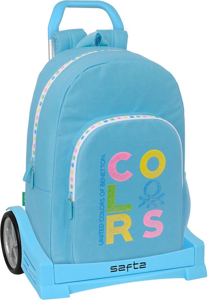 Safta Met Trolley Evolution Benetton Rugzak Met Wielen Blauw Kinderen