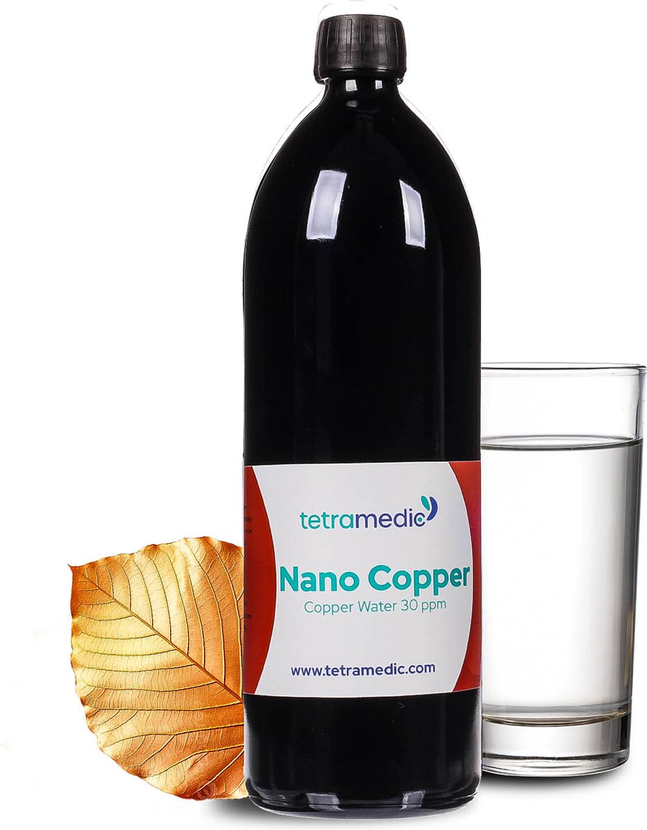 Nano Copper | Colloïdaal Koper - 1000 ml - 30 ppm - Tetramedic