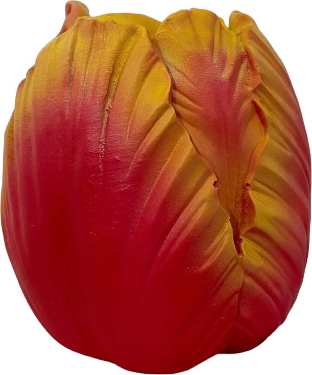 Daan-Kromhout Toulon Burning Flame Rood Geel vaas, tulpenvaas 9x9x10 cm nr 2.