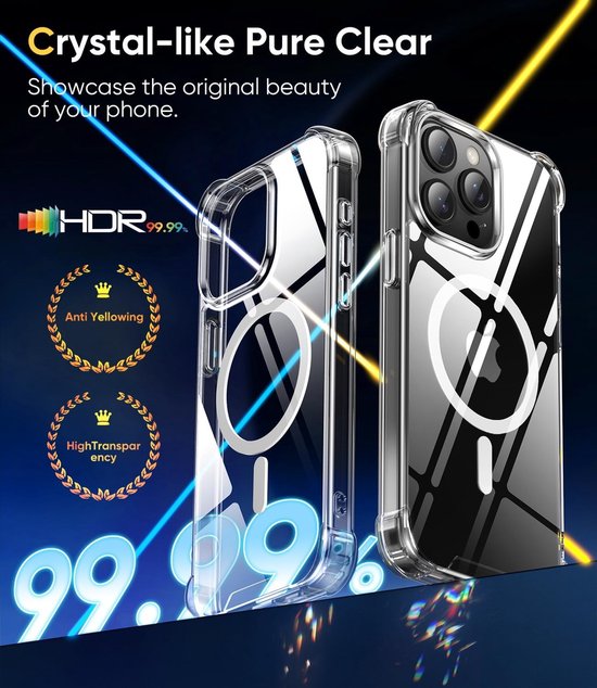 iPhone 15 Pro Max TPU MagSafe hoesje (transparant