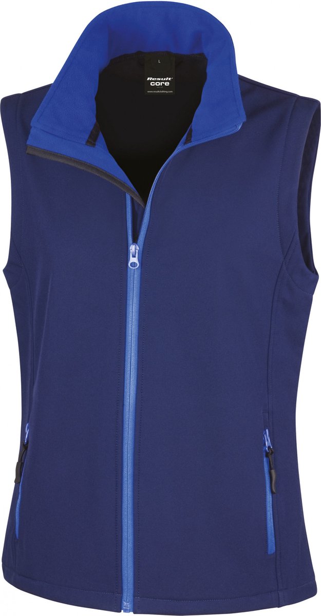 Result Women´s Printable Soft Shell Bodywarmer RT232F - Navy/Royal - L