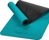 Yoga mat - Yogamat - Fitness mat - Sport mat - Fitness matje - Pilates mat - Oprolbaar - 190 x 60 x 0.6 cm - Petrol