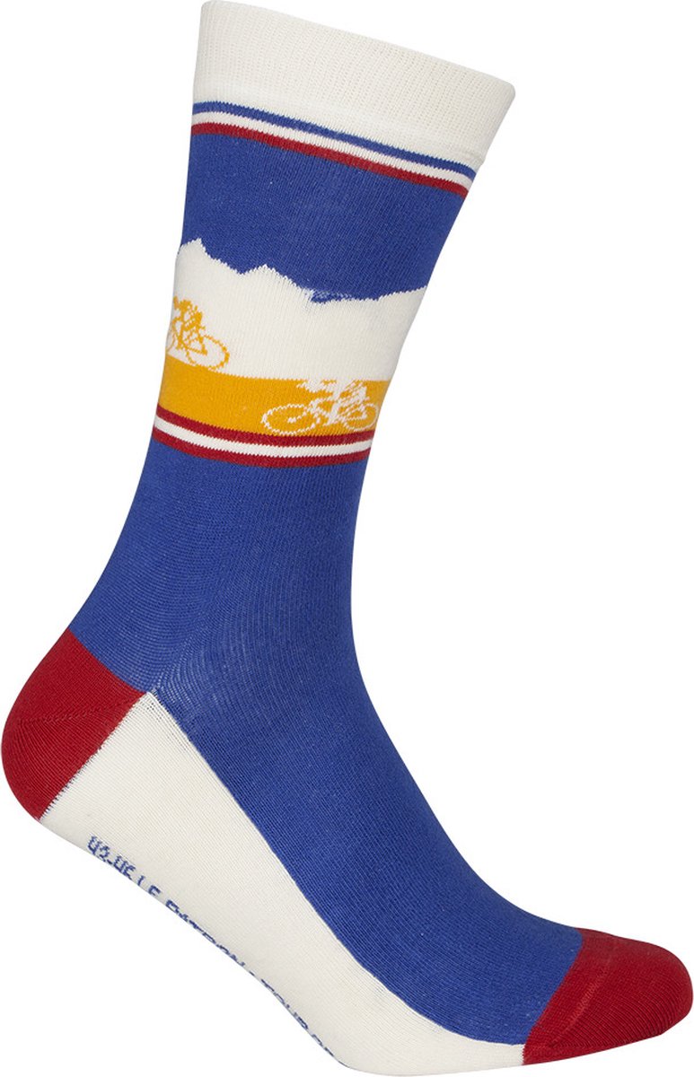 Le Patron Casual sokken Geel Blauw / Grand Tours Tour de France - 35/38