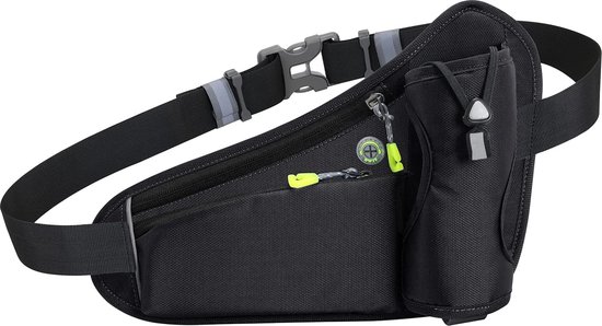 Sac banane pour homme et femme avec ceinture réglable tendance, peut être porté à la main à bandoulière, pour la course à pied, le sport, le voyage, la randonnée, Noir, Sports