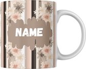 Beker met naam, mok personaliseren, thee / koffie tas als cadeau voor vriendin, dochter, moeder, zus, collega, vader, verjaardag, werk, kantoor