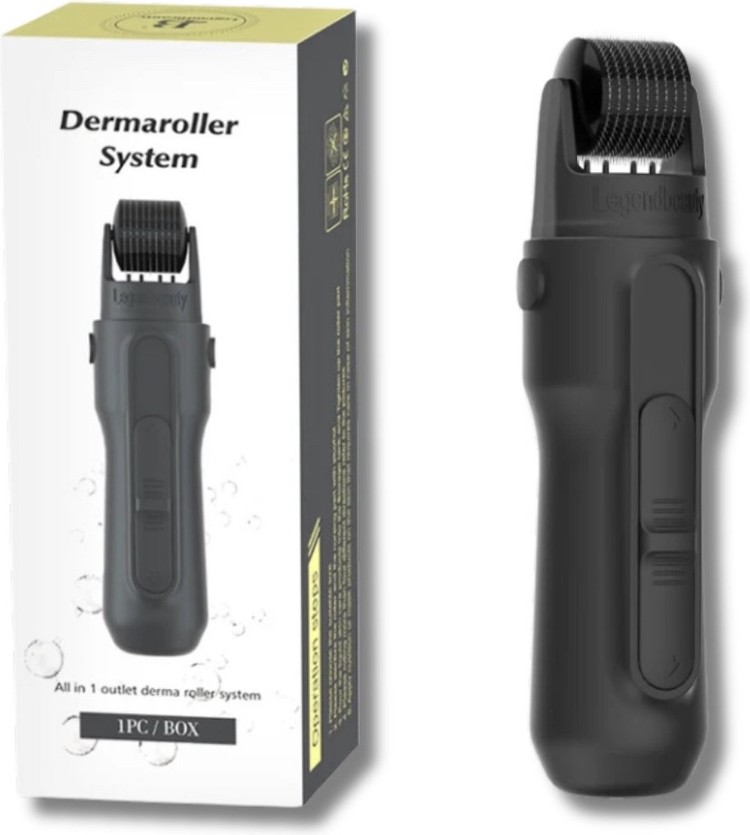 Dermaroller Microneedling - Vernieuwde Dermaroller - 540 Naalden - 0.2 mm - Geschikt voor Huid, Haar- en Baardgroei - Dermarolling - Derma stamp - Baardroller - Minoxidil - Haargroei - Baardgroei - Dermarollers