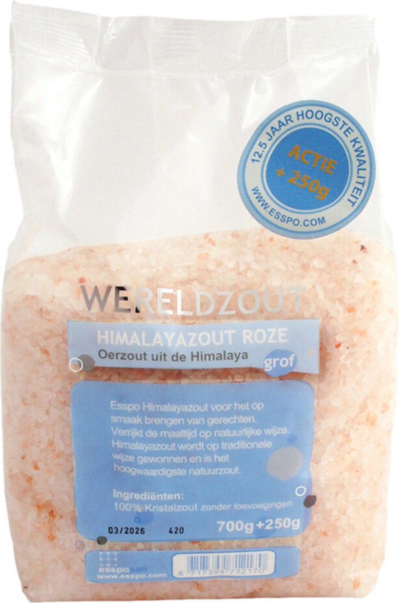 Goedkoopste Esspo Himalayazout roze grof 700gr 250gr 950 Gram