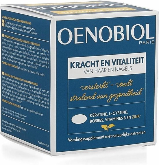 OENOBIOL Kracht&Vitaliteit - Haarvitamine - Nagelvitamine - Keratine - Vitamine B - 60 Capsules